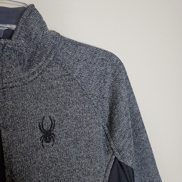 Spyder Outbound Black Fleece Lined Half Zip Pullover Sweatshirt - Picture 5 of 11